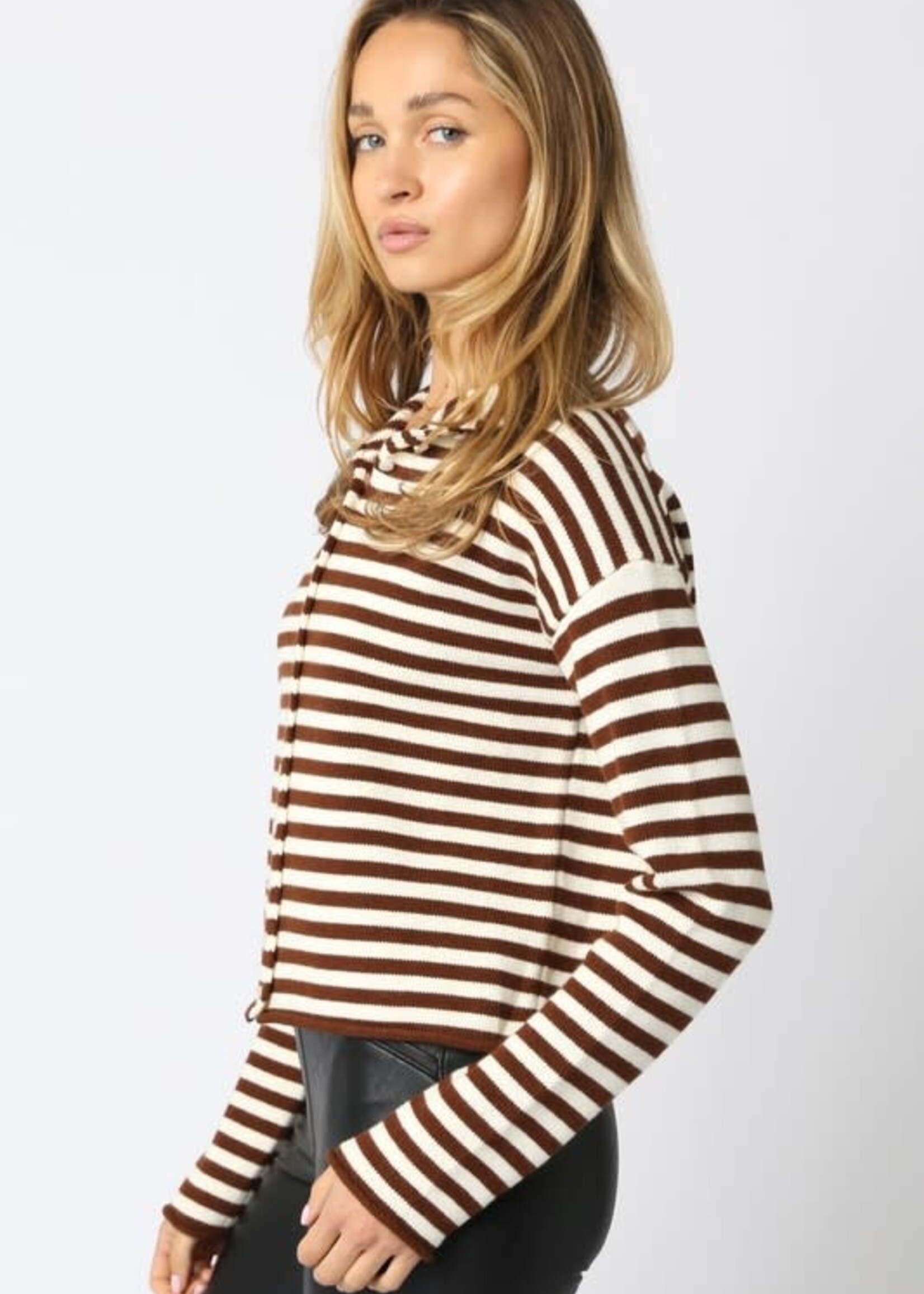 Stripes On Cashmere Cardigan (2 Colors)