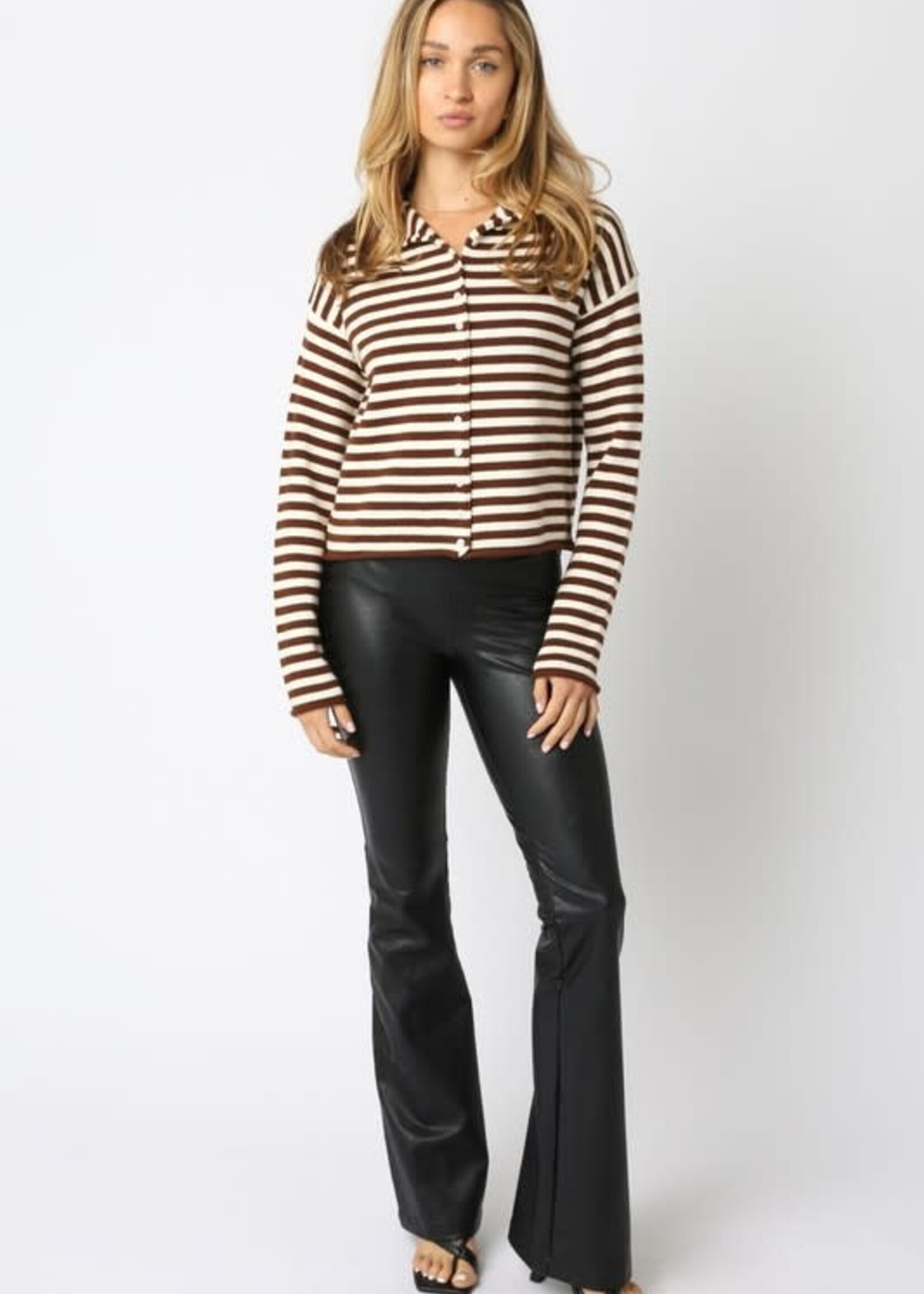 Stripes On Cashmere Cardigan (2 Colors)