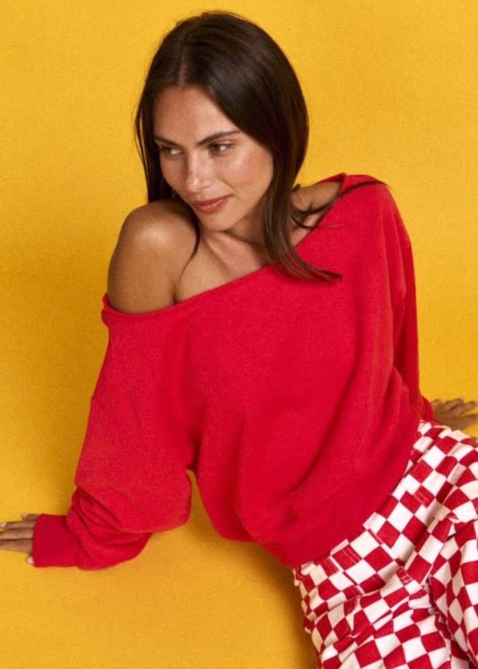 Off Shoulder Sweatshirt (6 Colors)