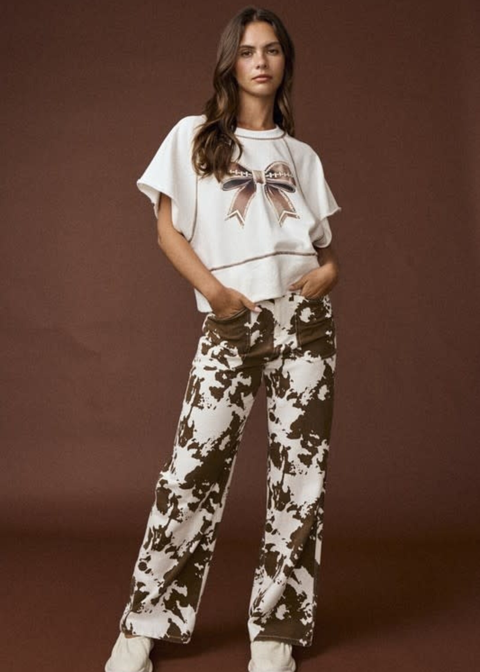 Football Bow Sweatshirt