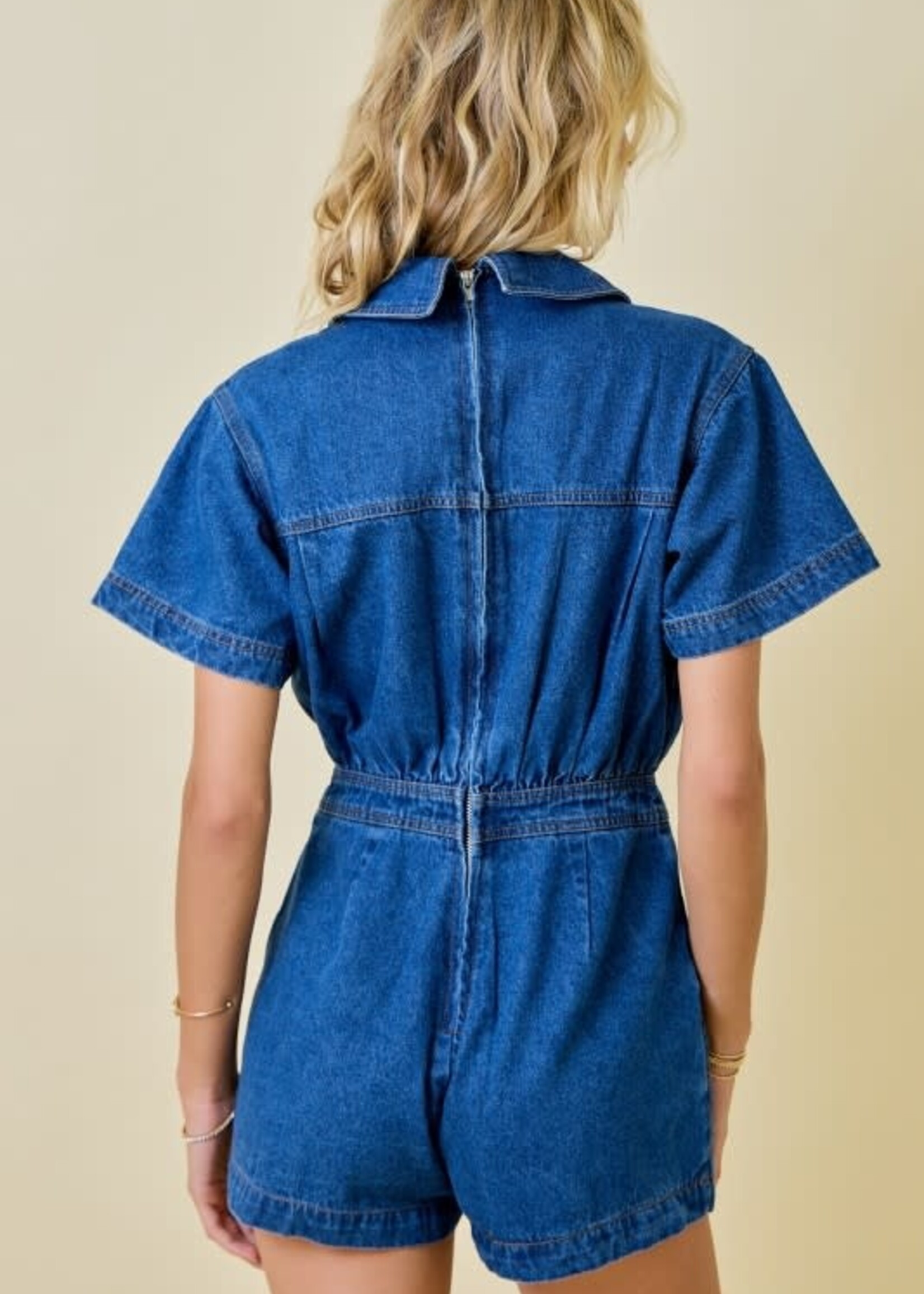 Cute Denim Romper