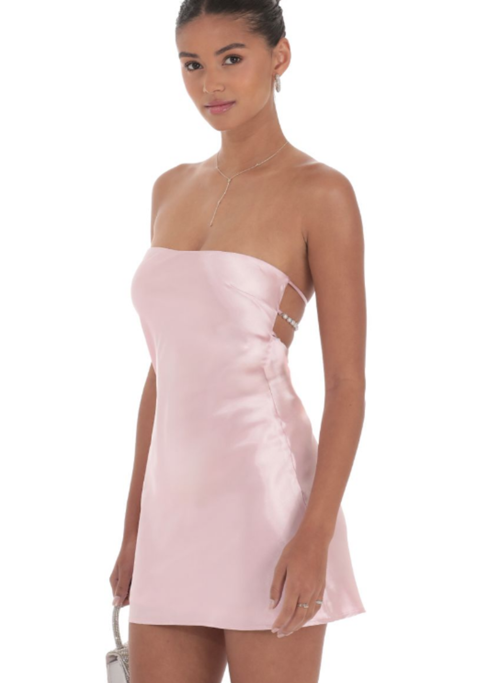 Pretty Pink Pearl Detail Dress