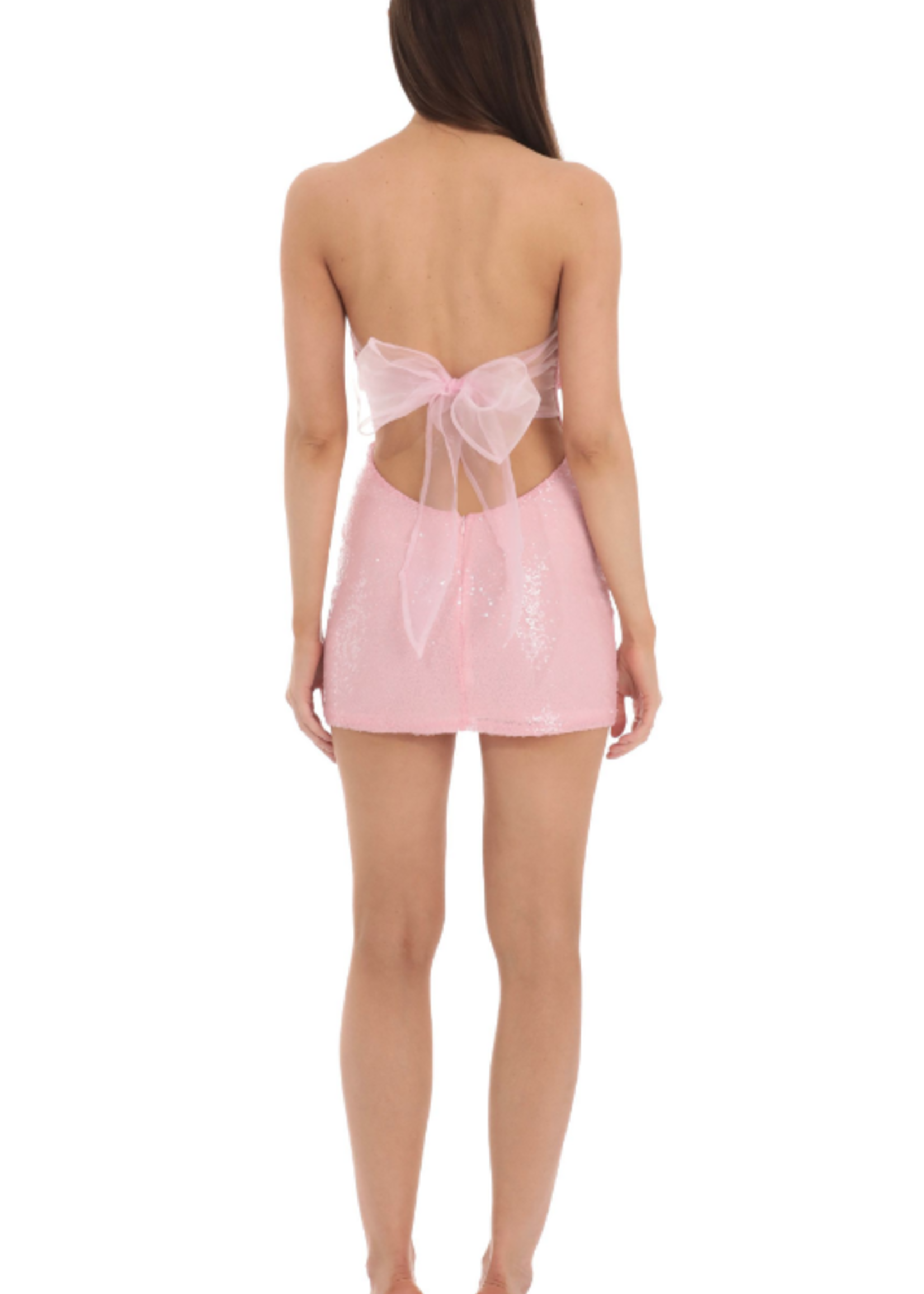 Pink Sparkle and Bow Dress