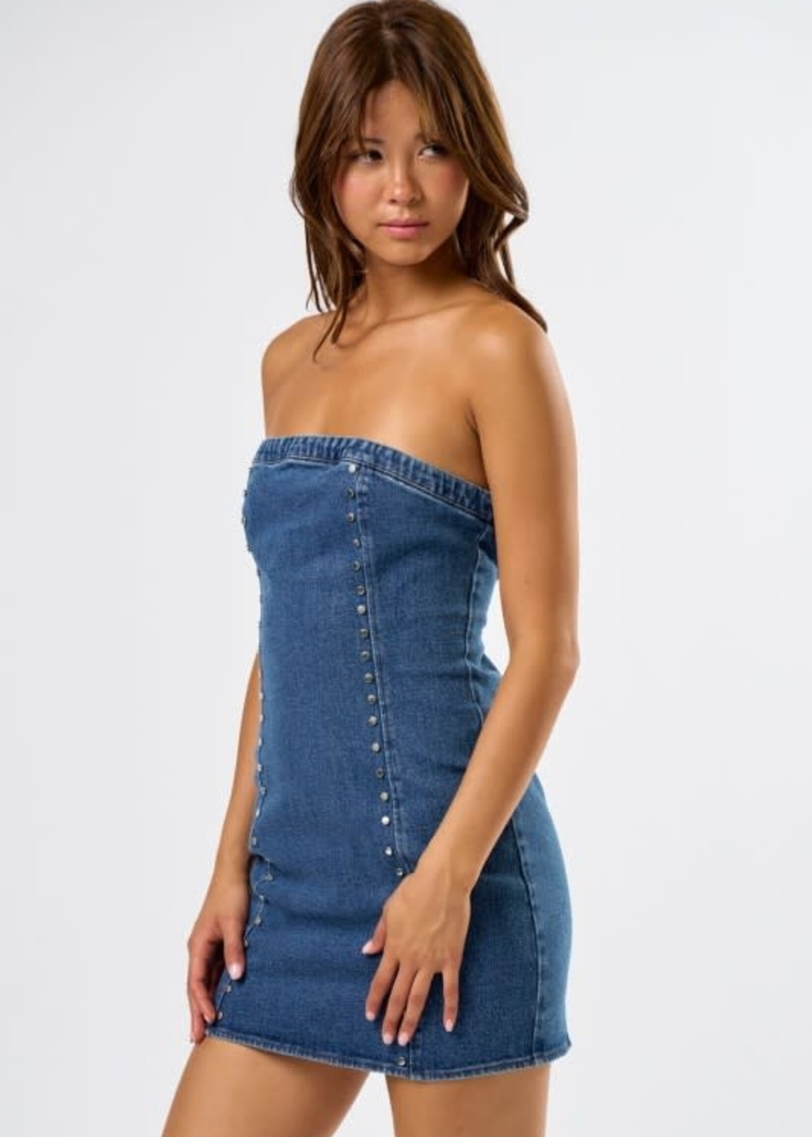Rock & Rivet Studded Denim Dress