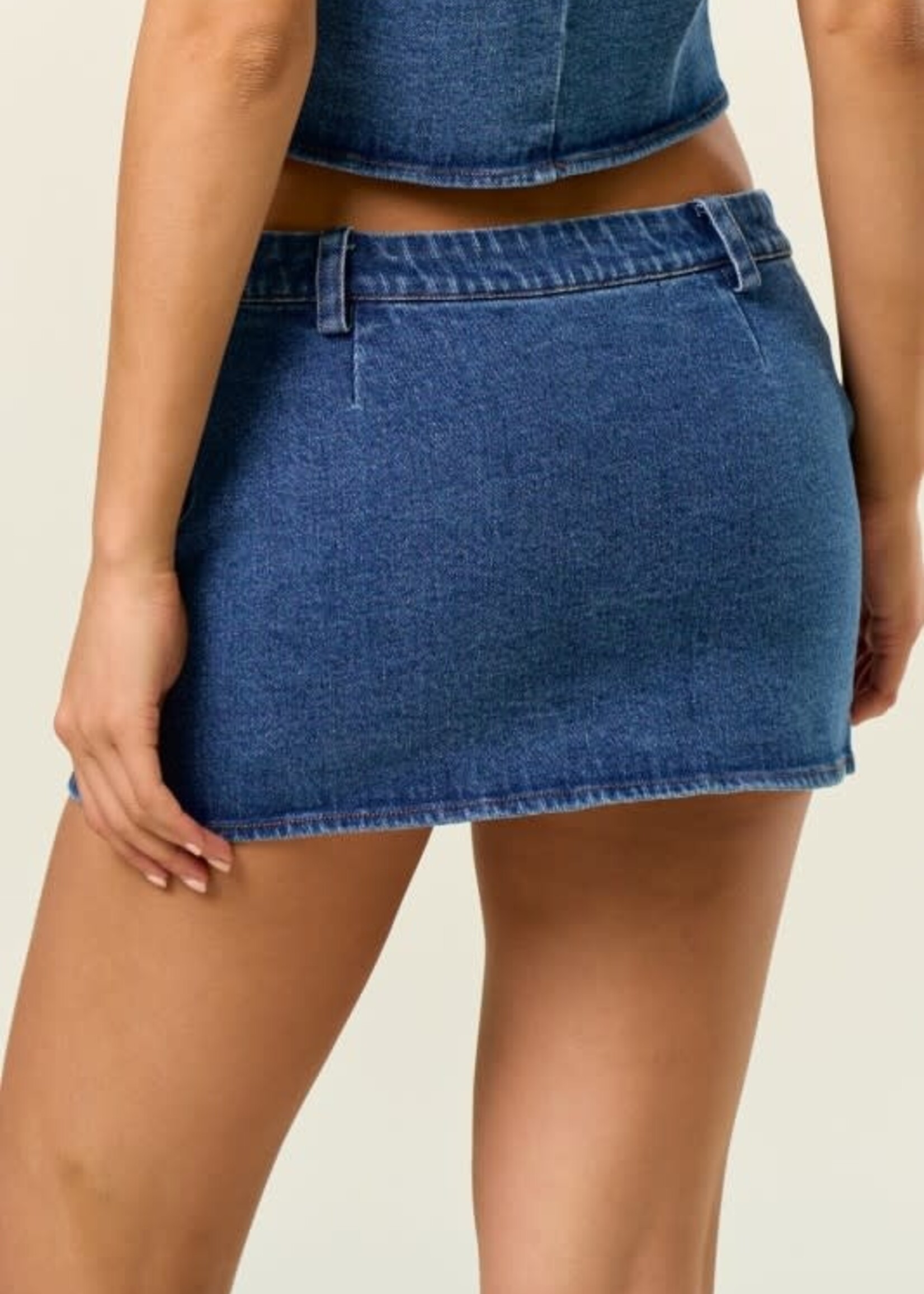 Denim Studded Skirt