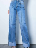 Wide Leg Cuff Denim