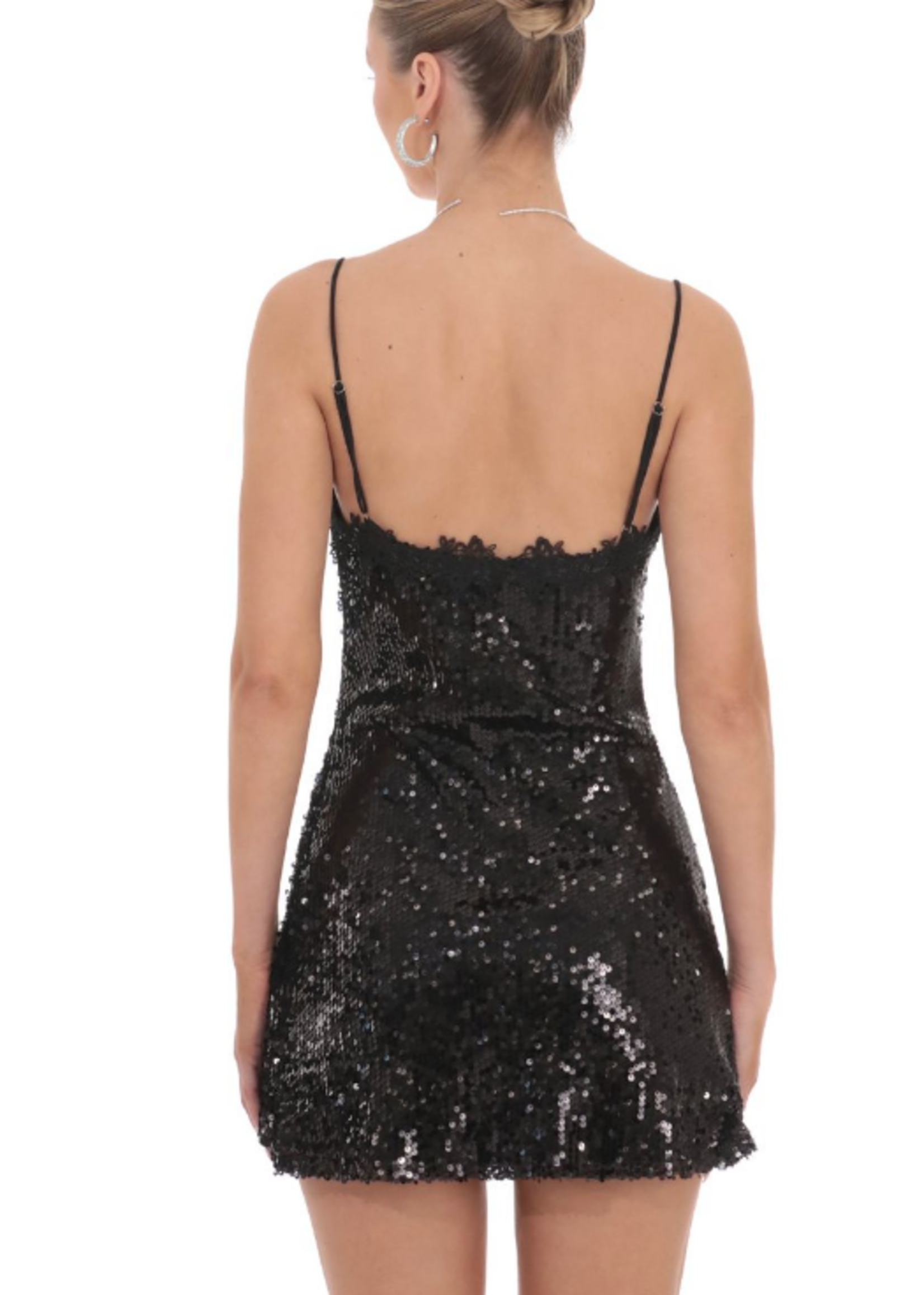 Sparkle and Lace Detail LBD