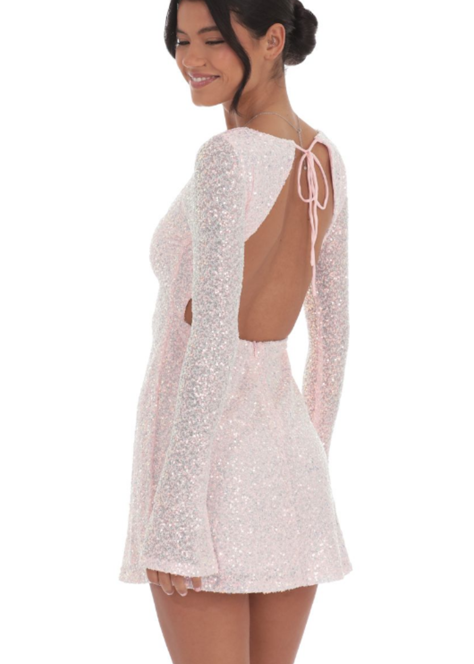 Shine On Pink Sequin Dress