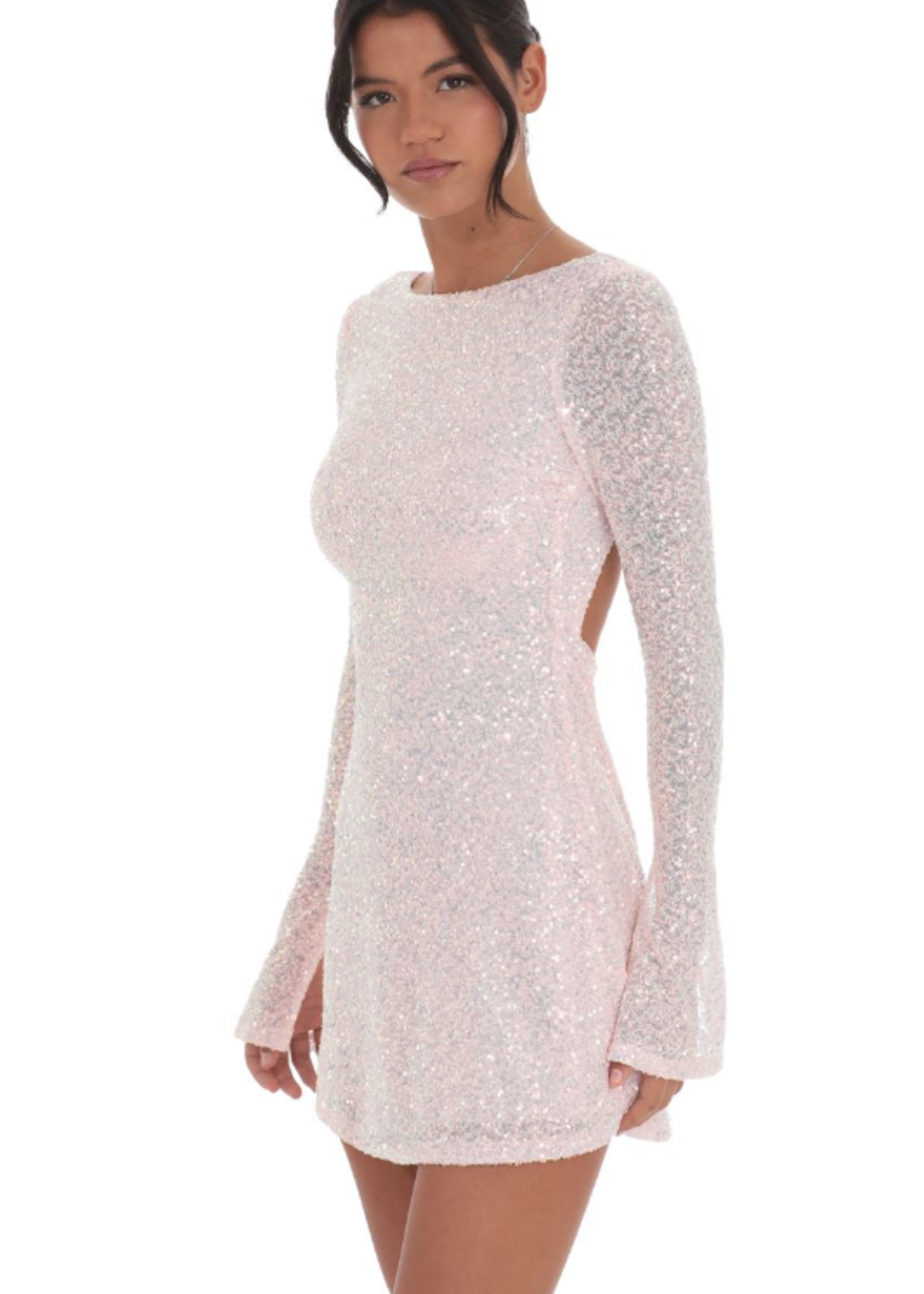 Shine On Pink Sequin Dress