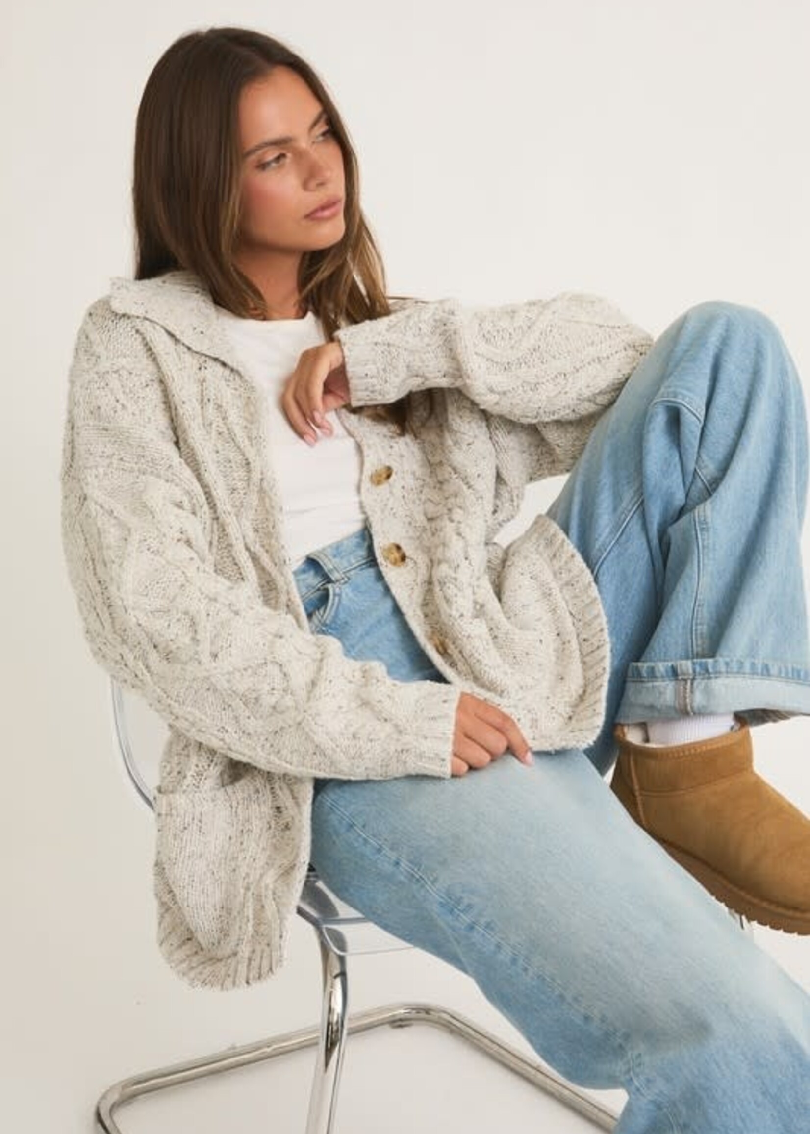 Fall Moment Speckled Cardigan