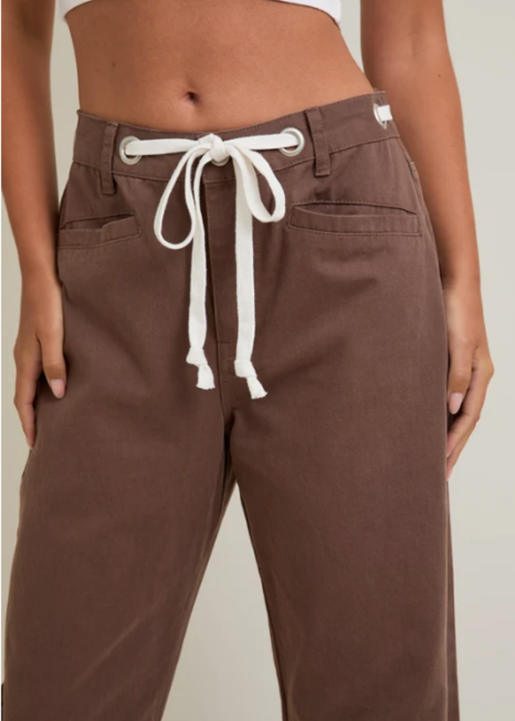 Tied Up Brown Barrel Denim