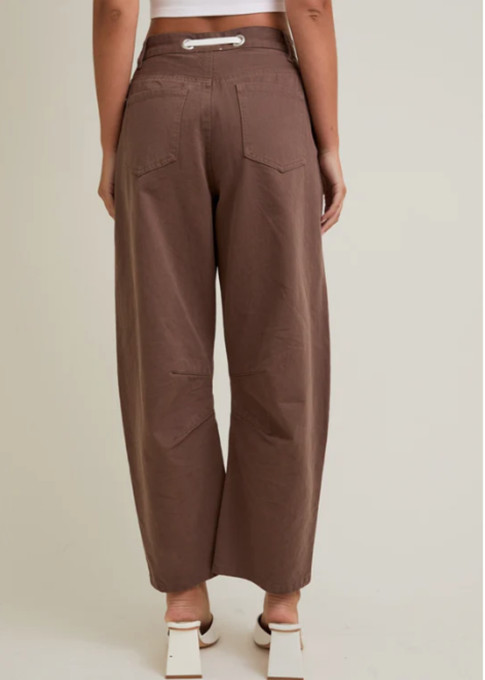 Tied Up Brown Barrel Denim