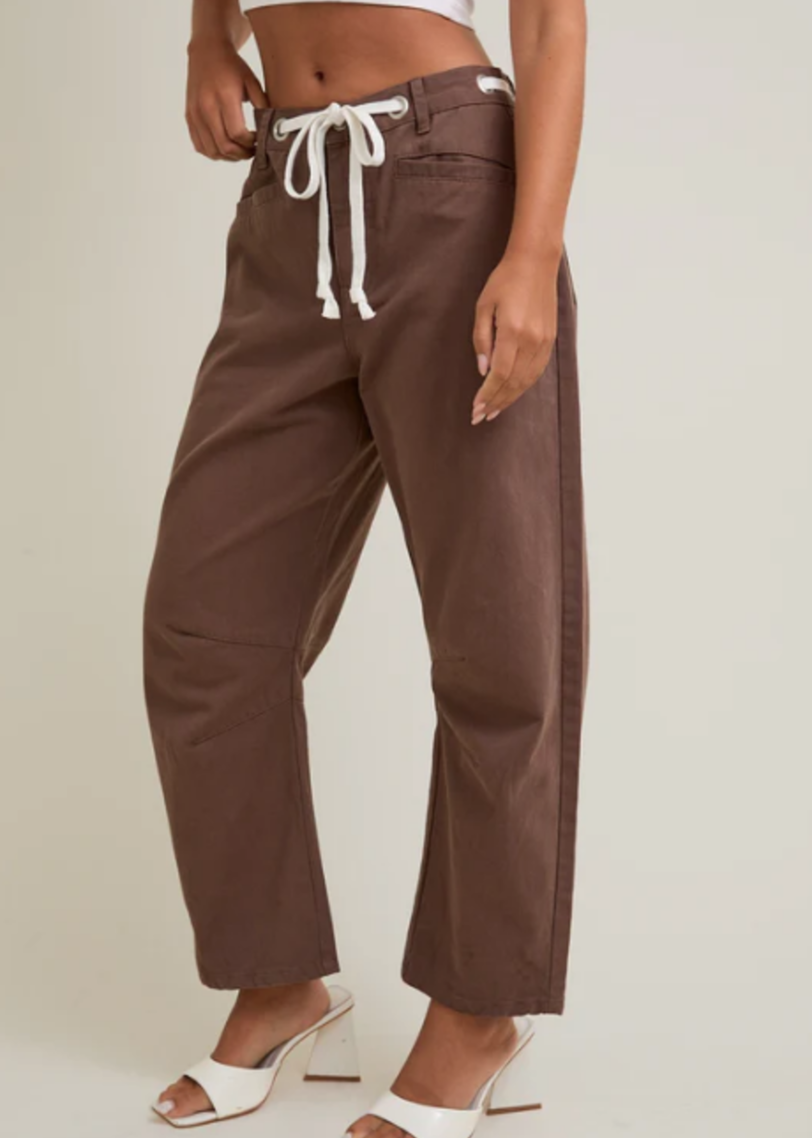 Tied Up Brown Barrel Denim