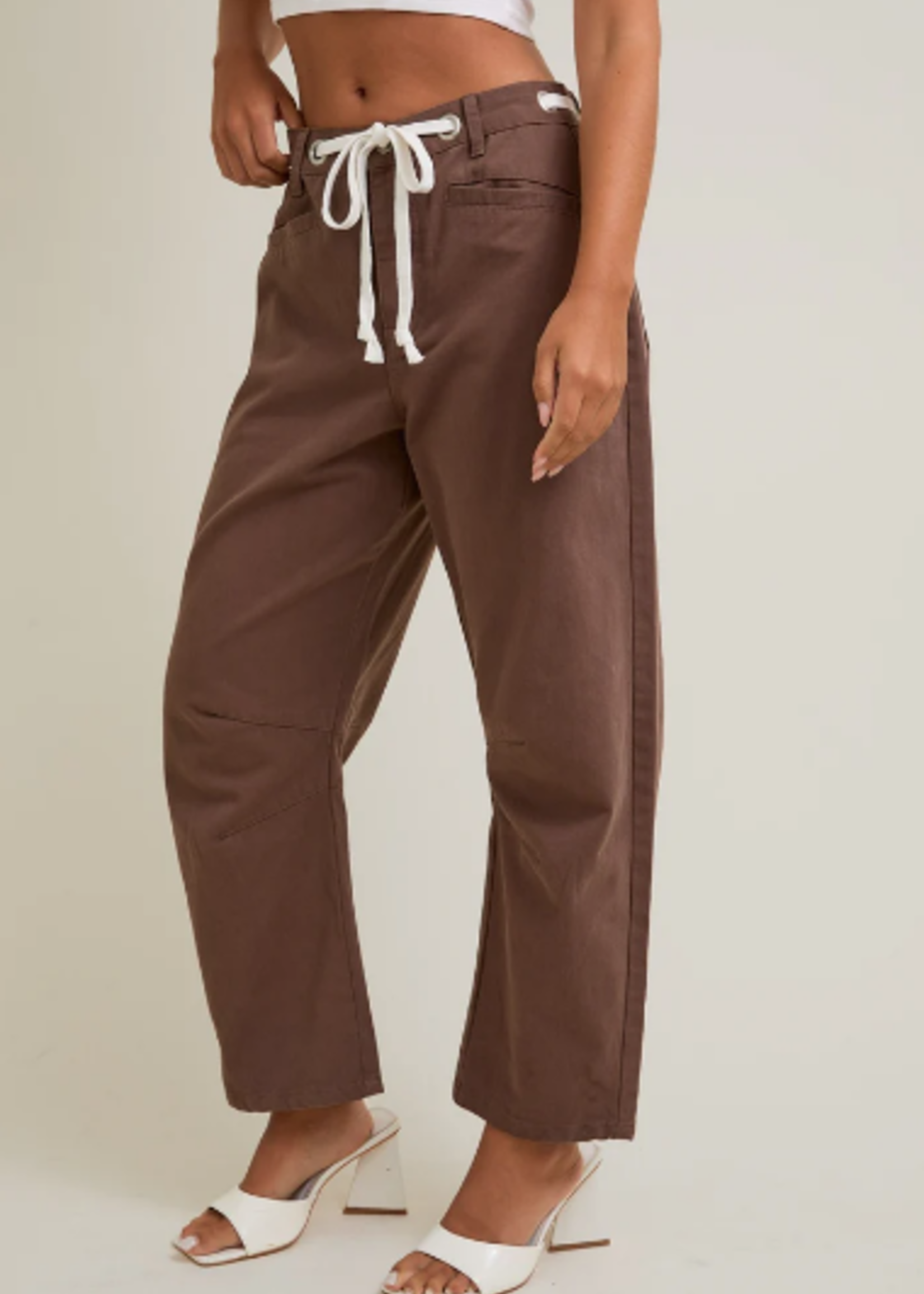 Tied Up Brown Barrel Denim