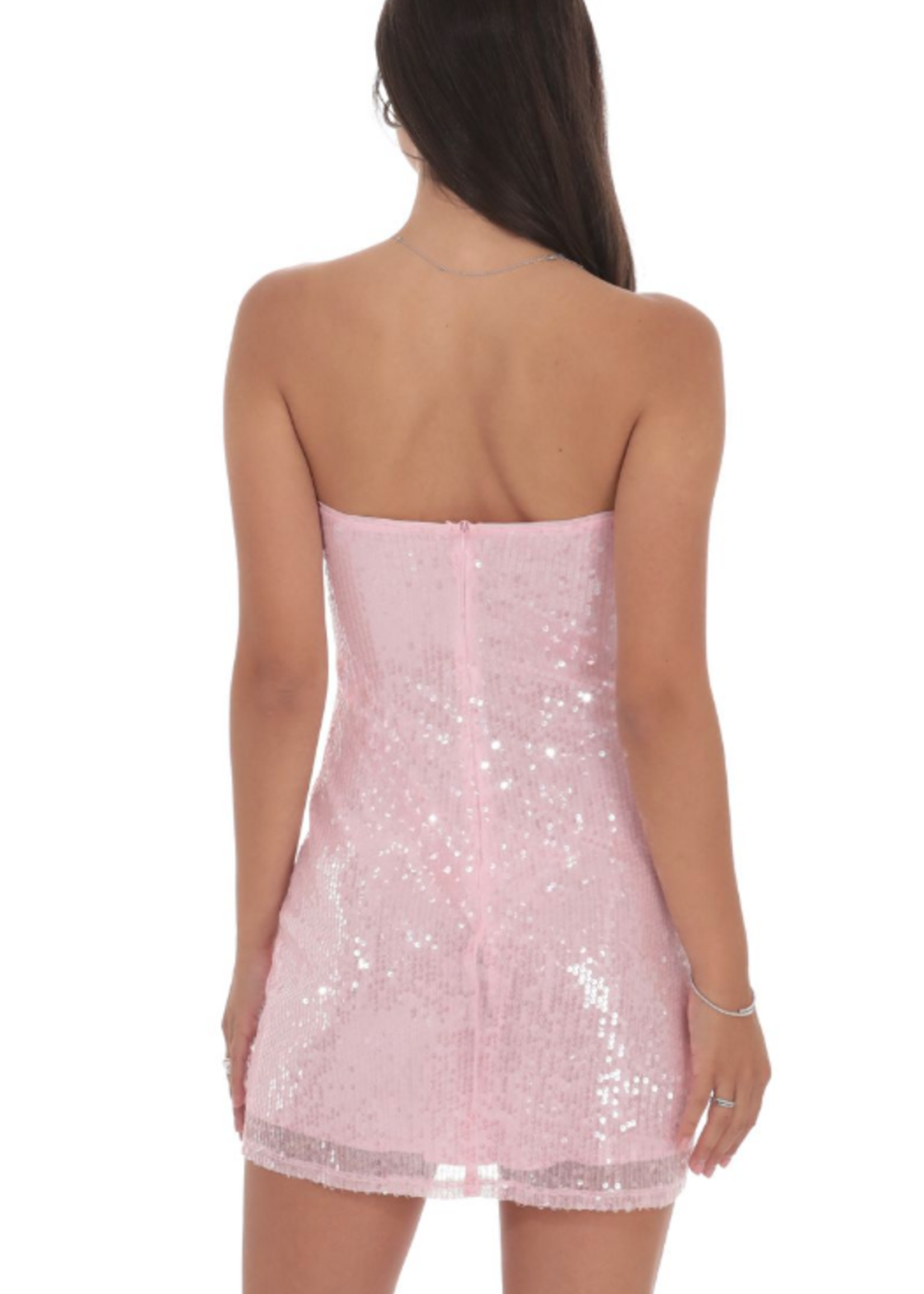Pretty Pink Sequin Bow Dress