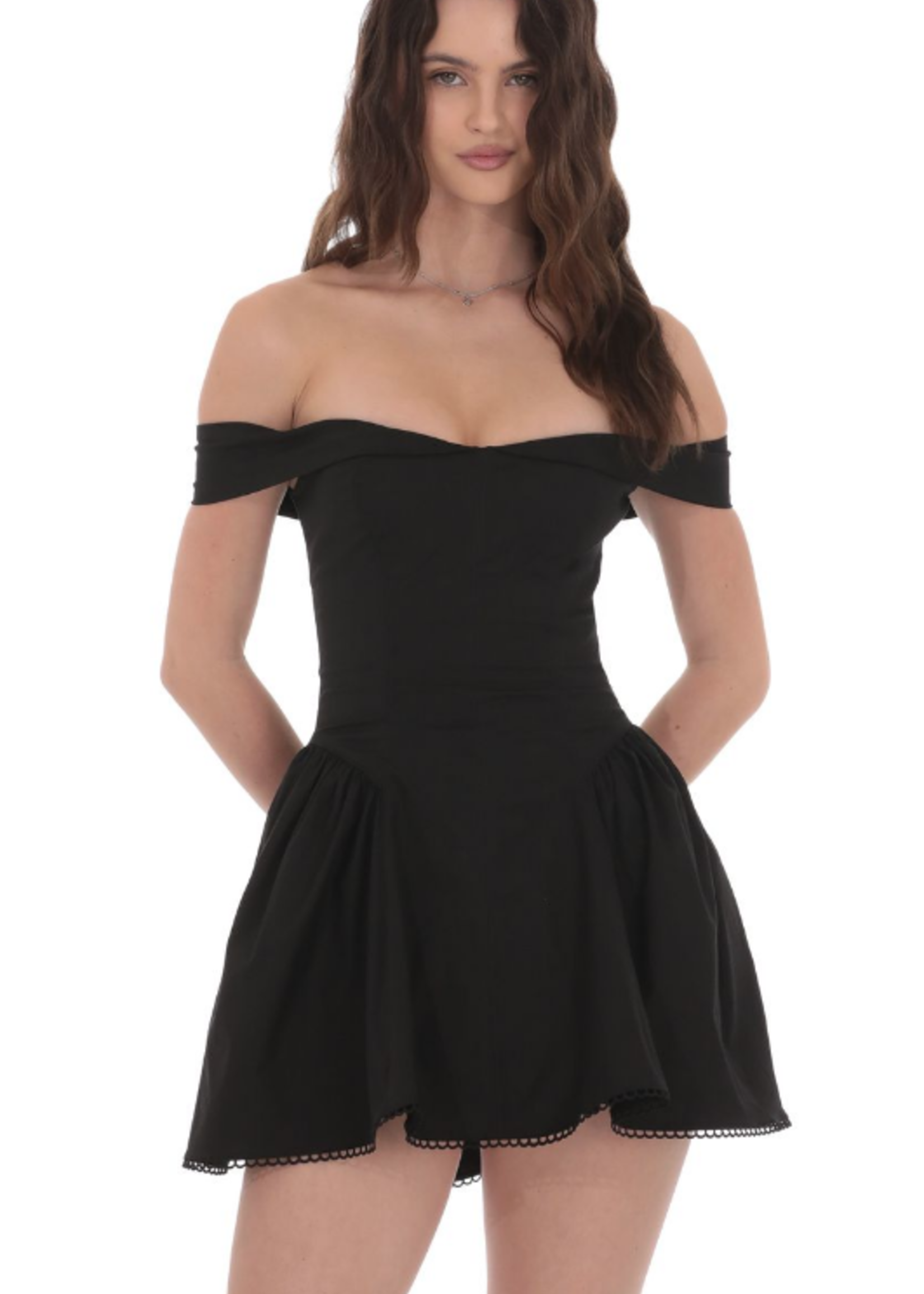 Off Shoulder Fit and Flare LBD