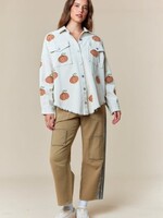 Pumpkin Plaid Corduroy Shacket