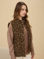 Brown Floral Vest