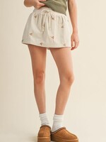 Corduroy Floral Skort