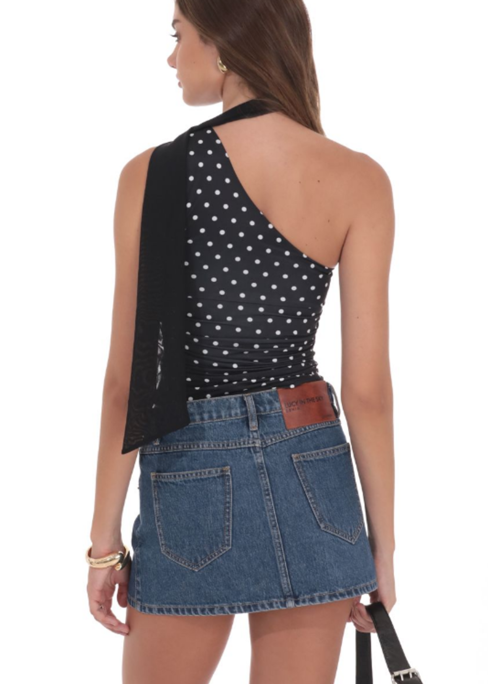 Polka Dot Scarf Top