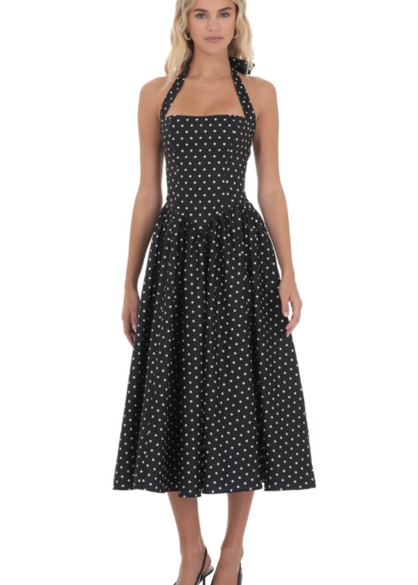 Polly Polka Dottie Midi Dress