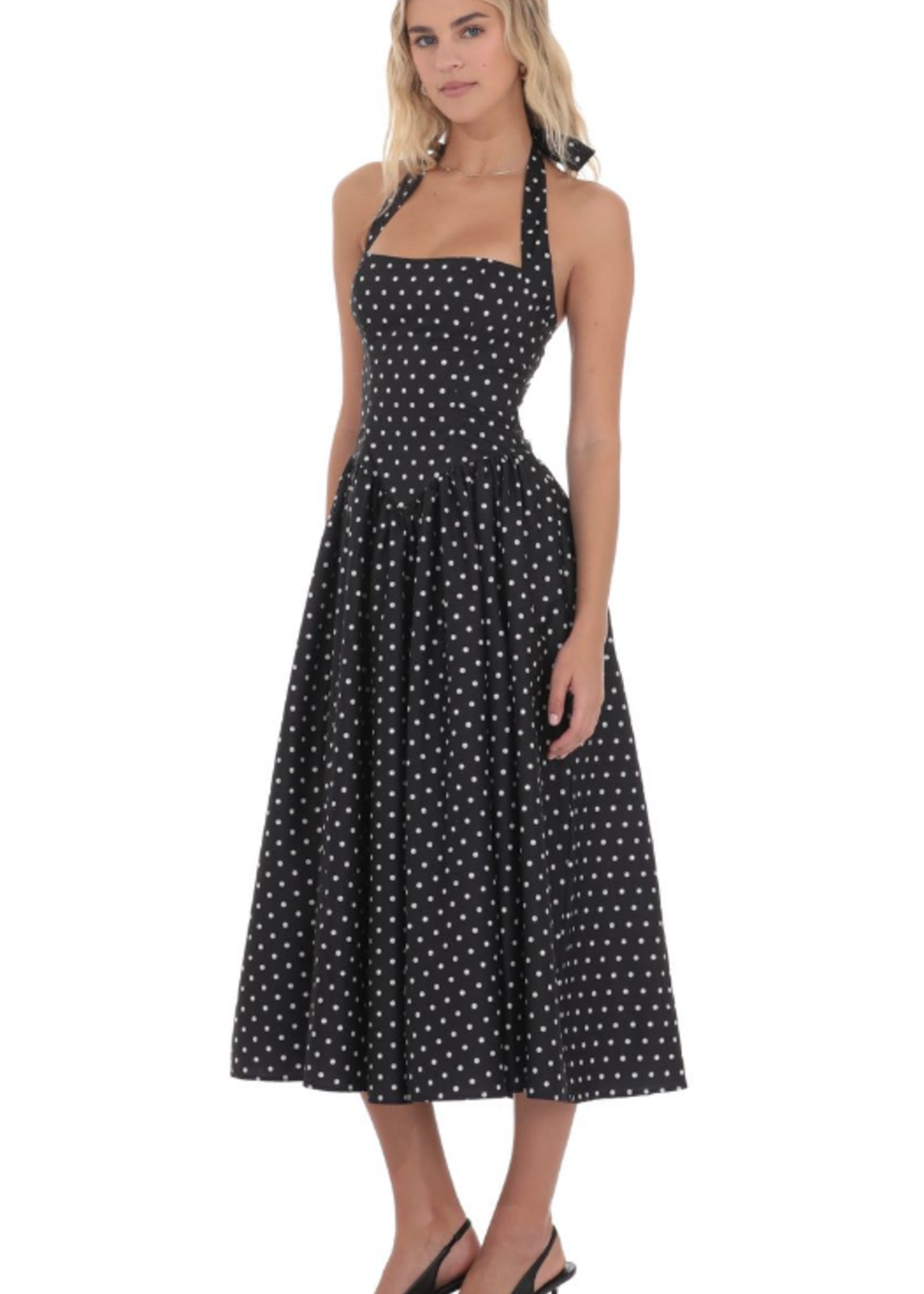 Polly Polka Dottie Midi Dress