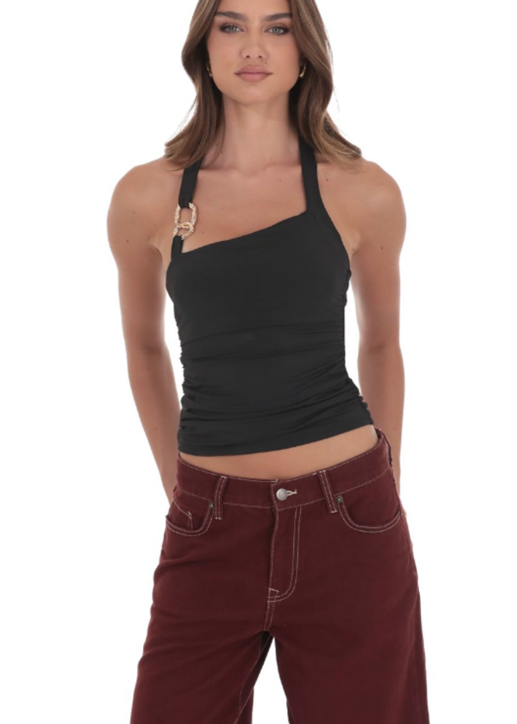 Gold Embellised Black Top