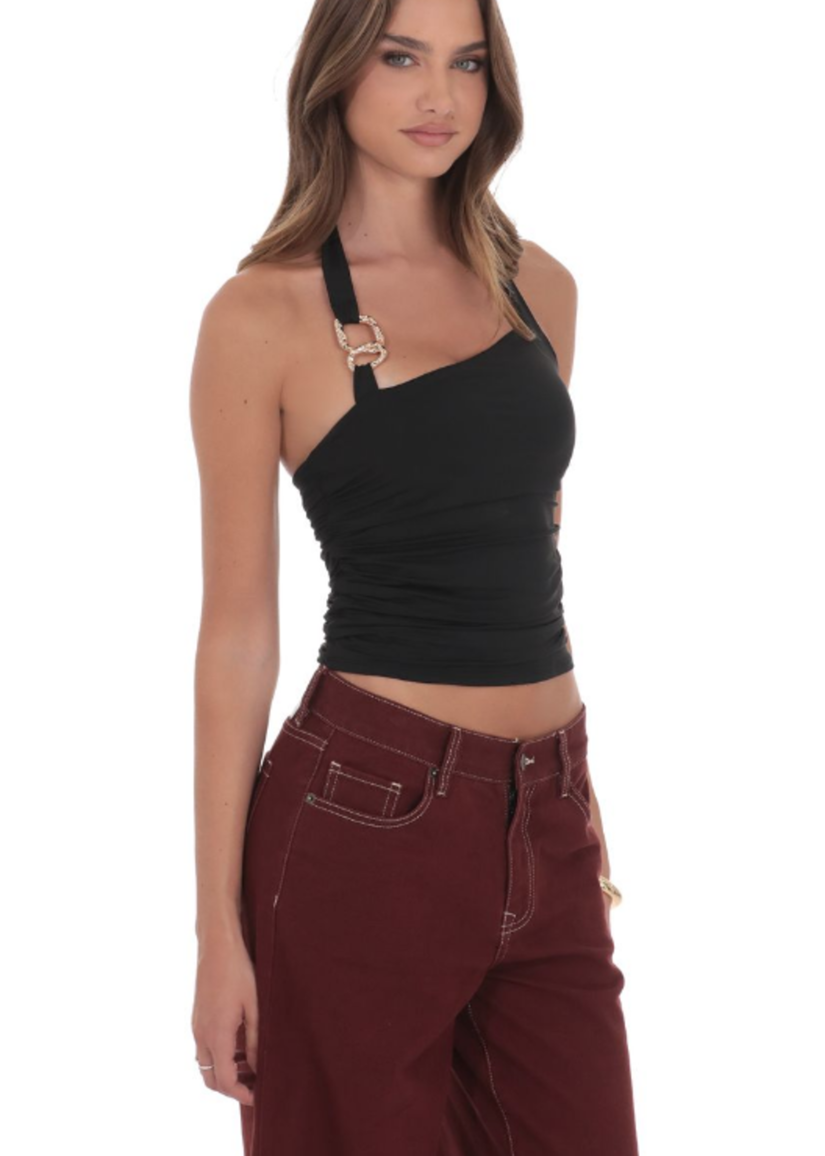 Gold Embellised Black Top