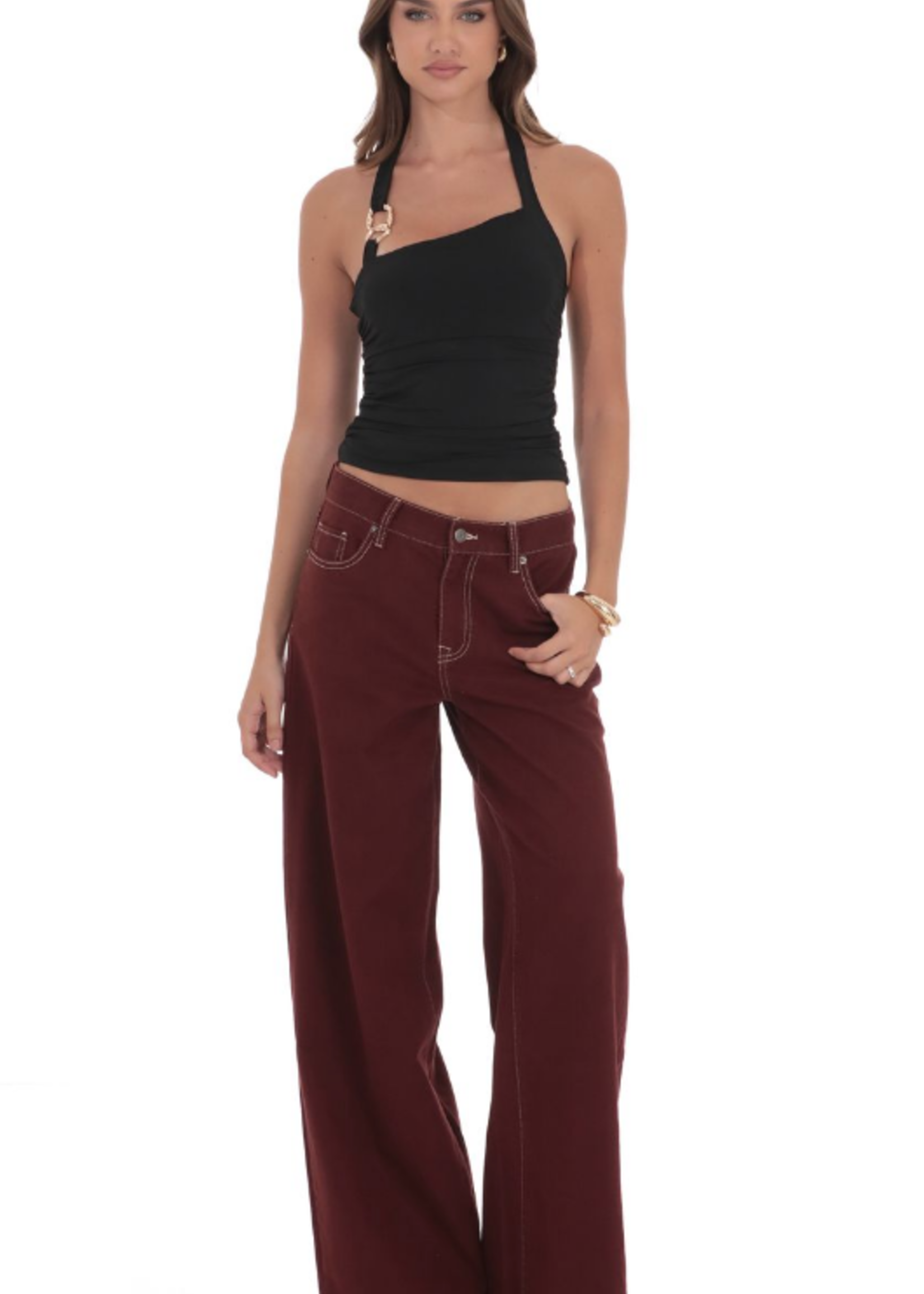 Gold Embellised Black Top