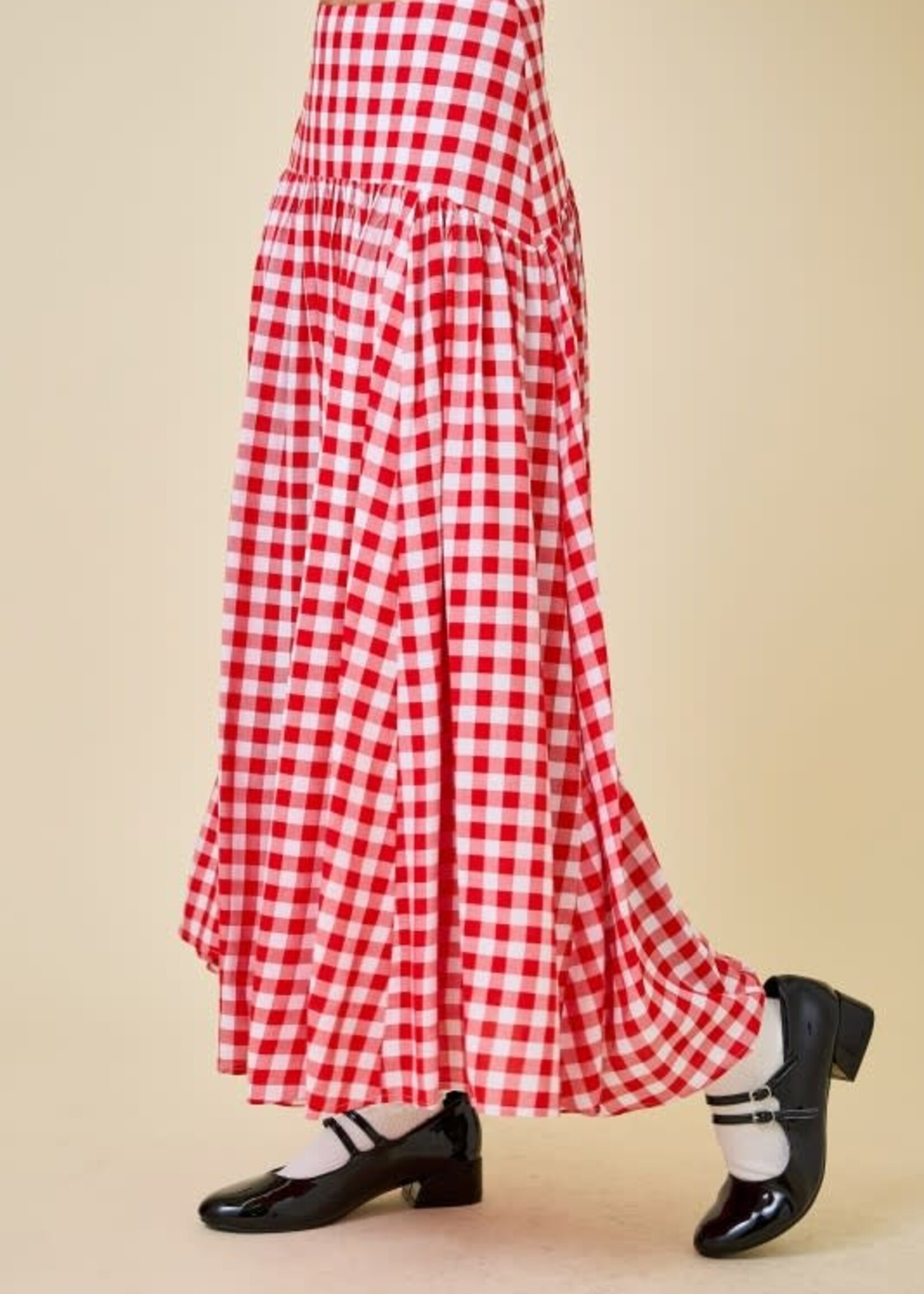 Get It Girl Gingham Midi Skirt