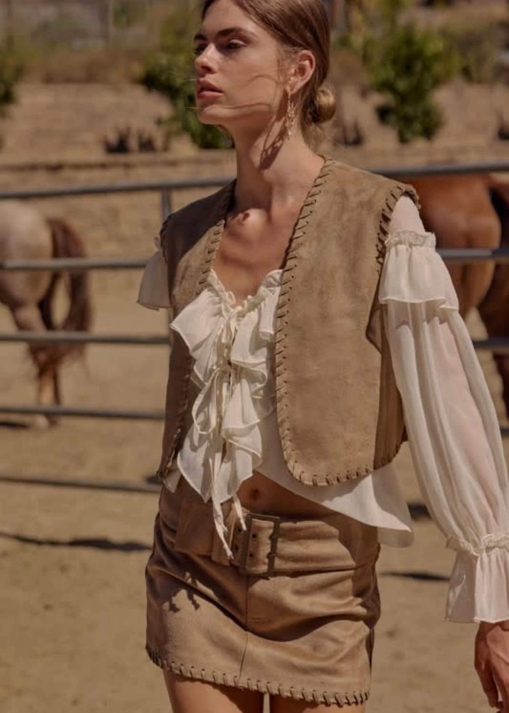 Suede Mini Skirt (2 Colors)