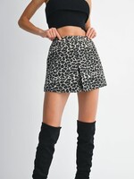 Leopard Jacquard Skort