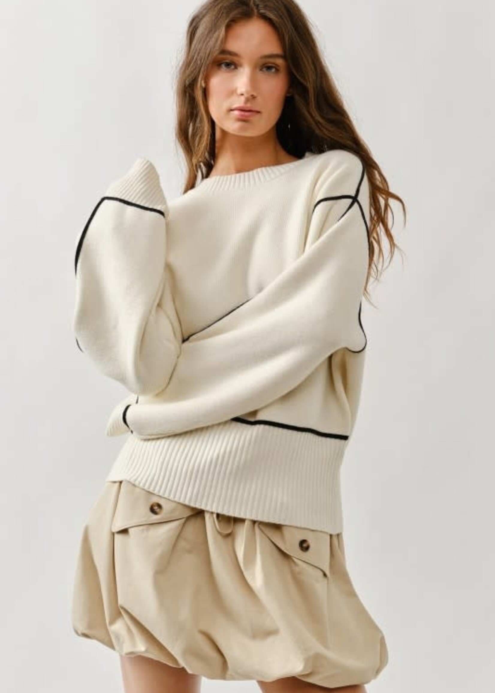 Simple Stitching Sweater