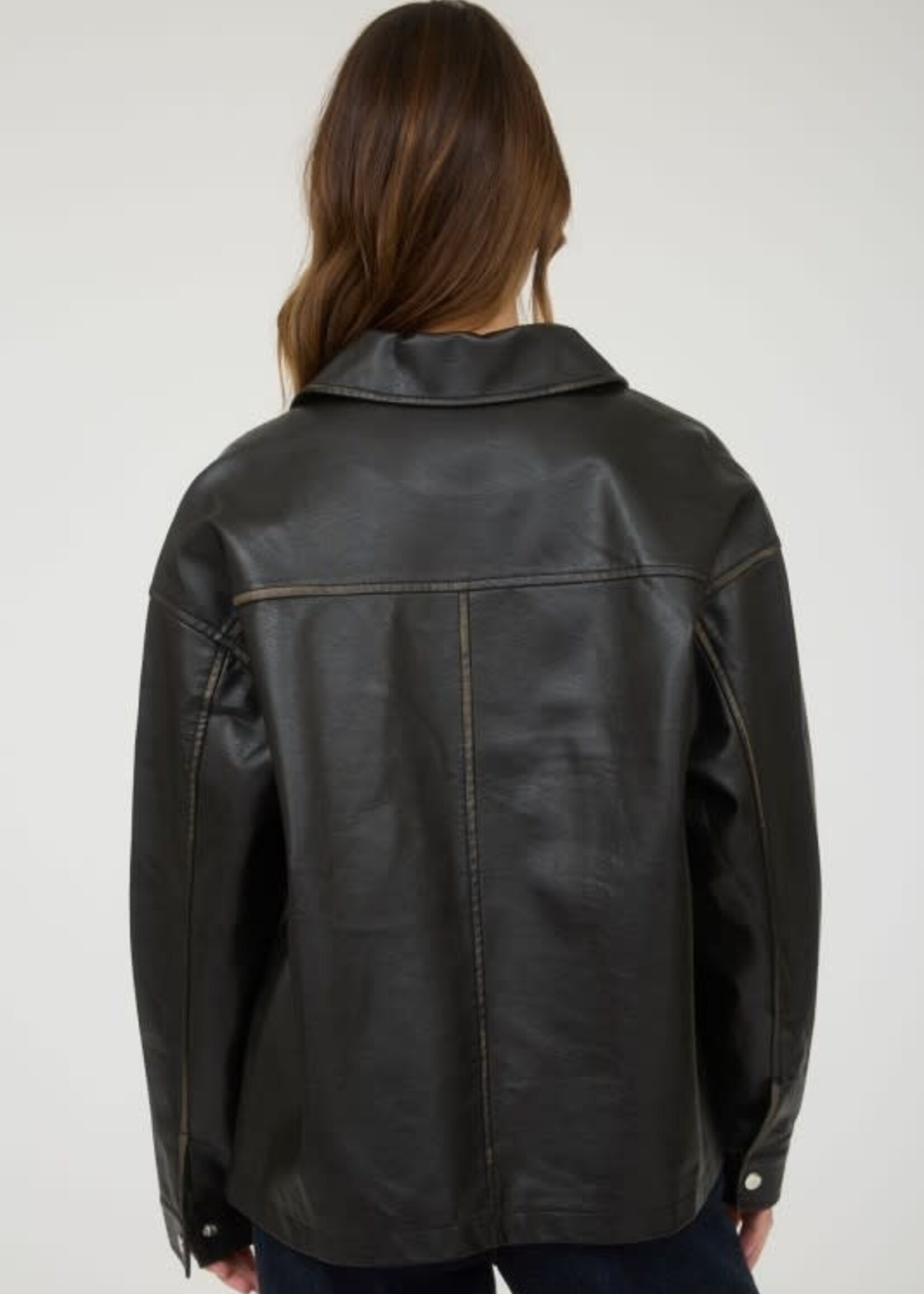 Leather Bomber Jacket (2 Colors)