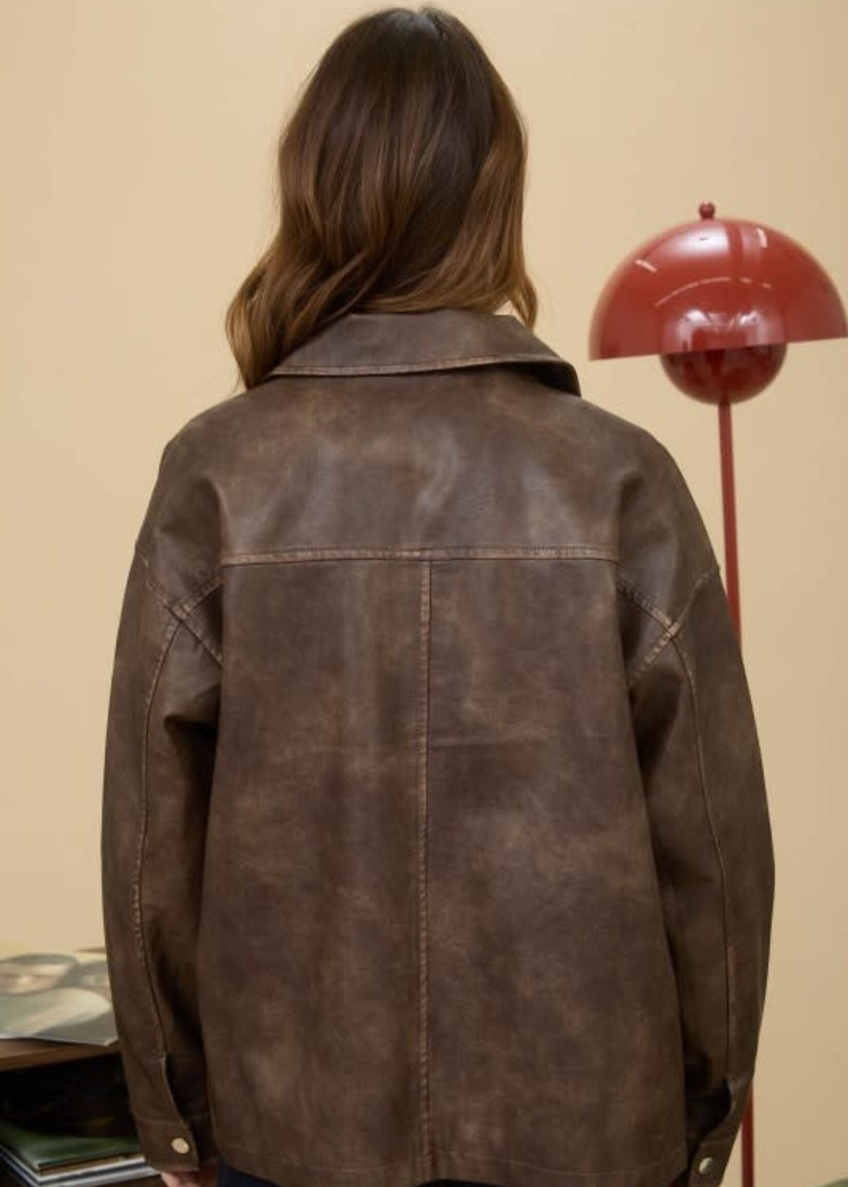 Leather Bomber Jacket (2 Colors)