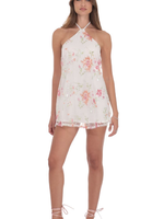 Sparkle Floral Halter Dress