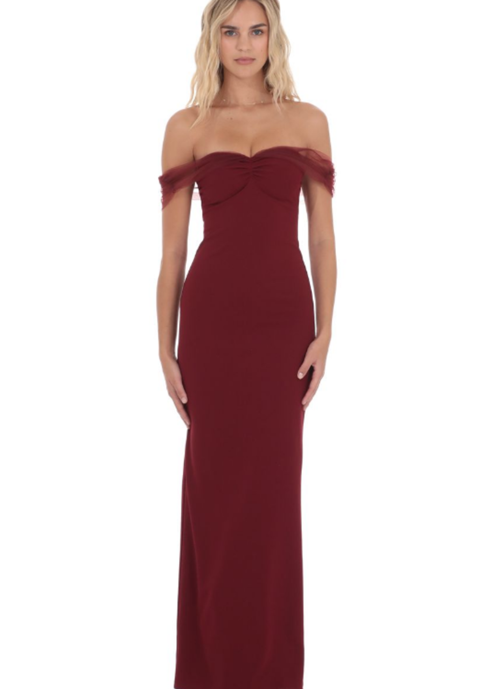 Touch Of Tulle Burgundy Formal