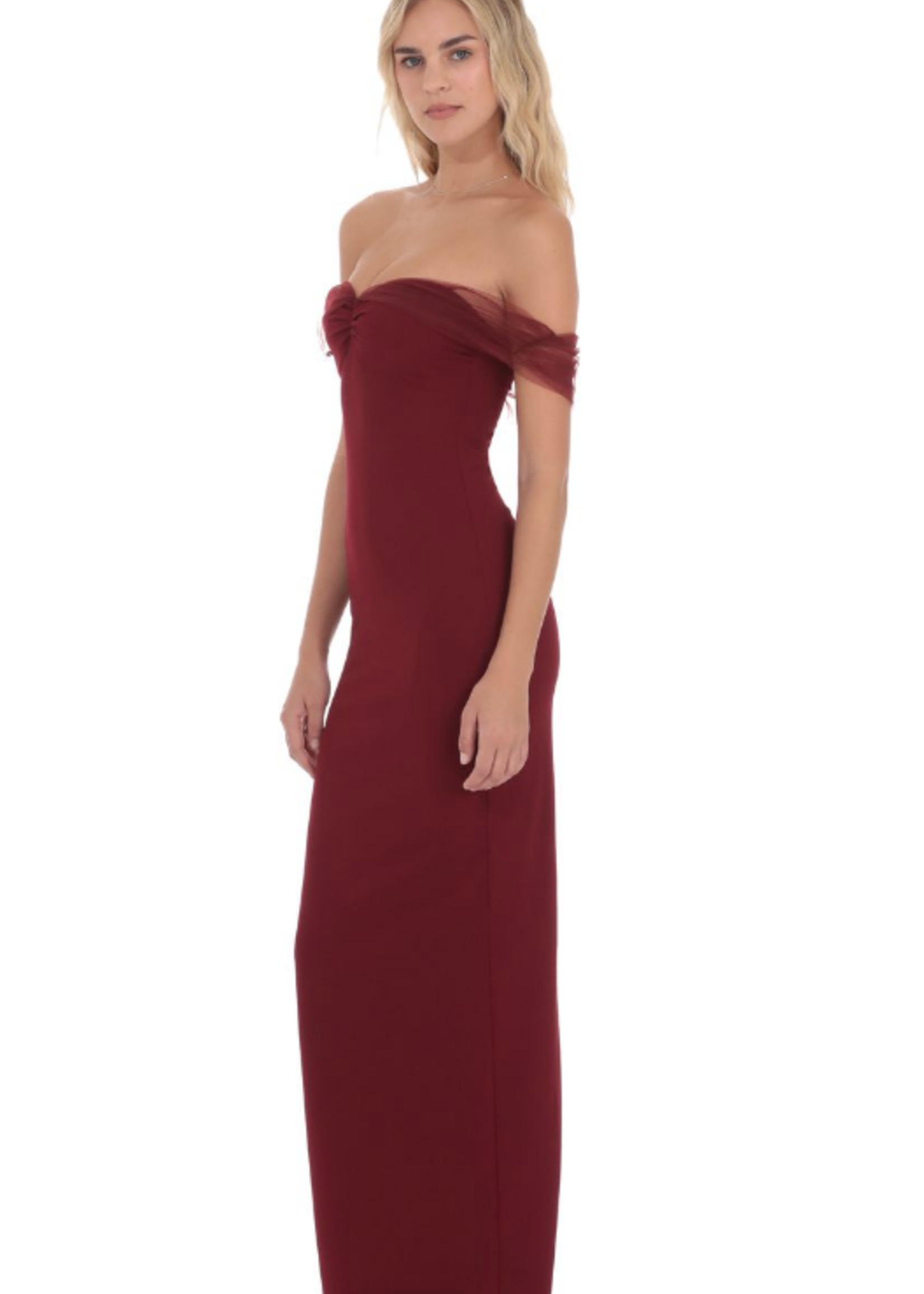 Touch Of Tulle Burgundy Formal