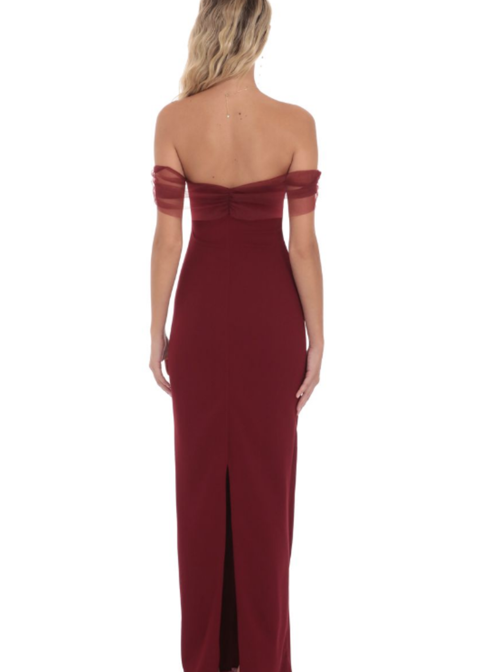 Touch Of Tulle Burgundy Formal