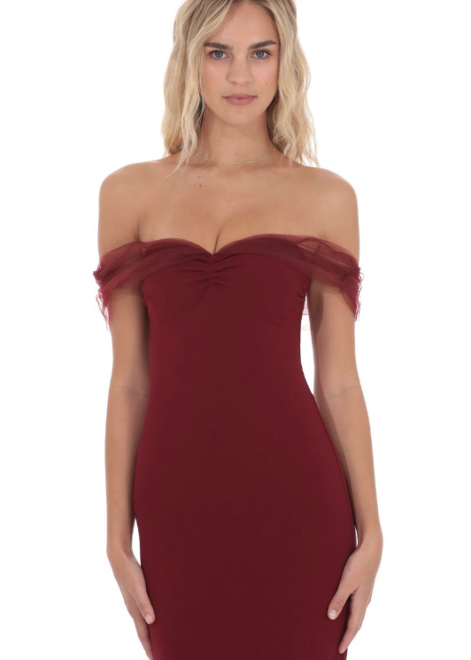 Touch Of Tulle Burgundy Formal