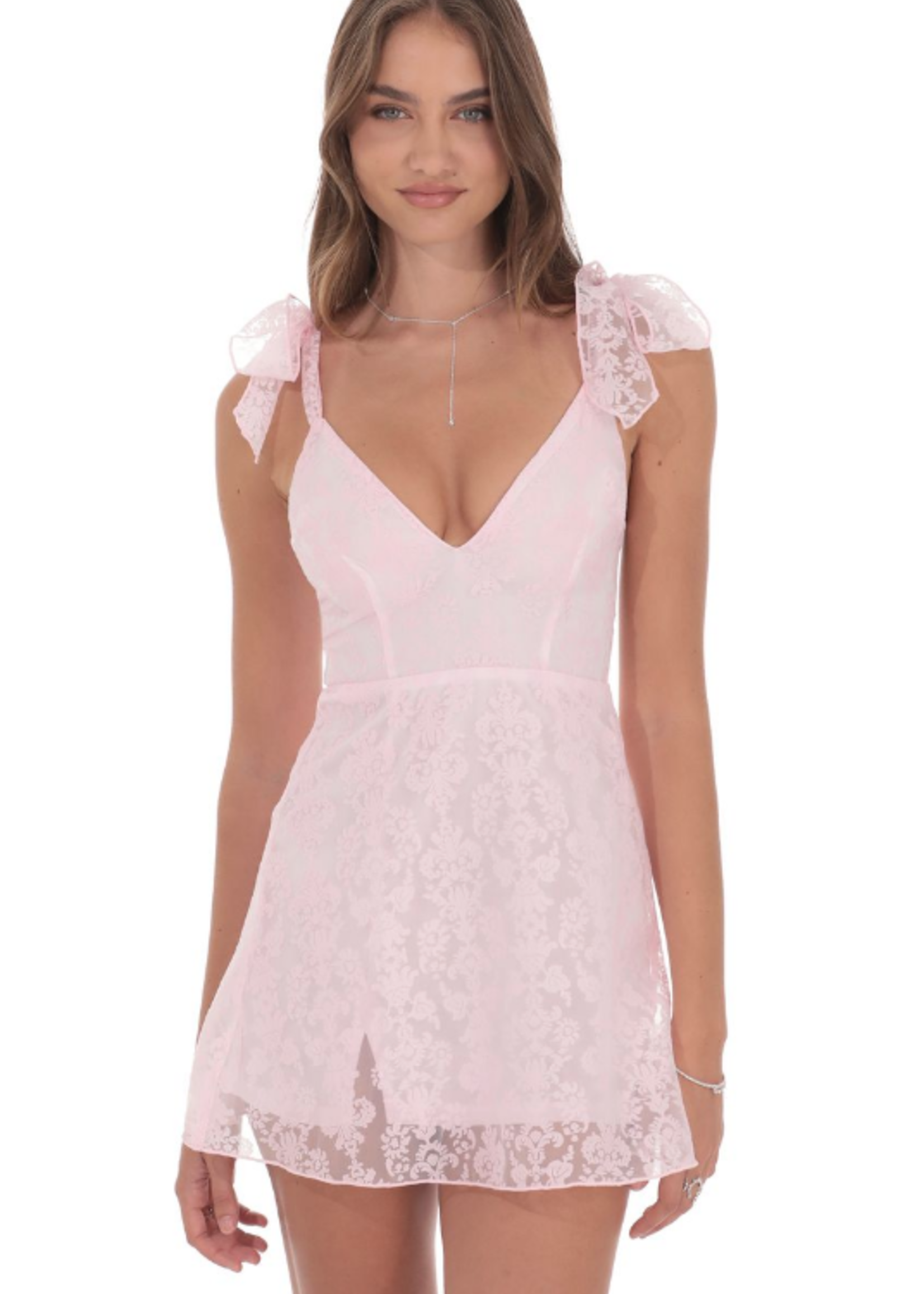 Le Femme Pink Floral Dress