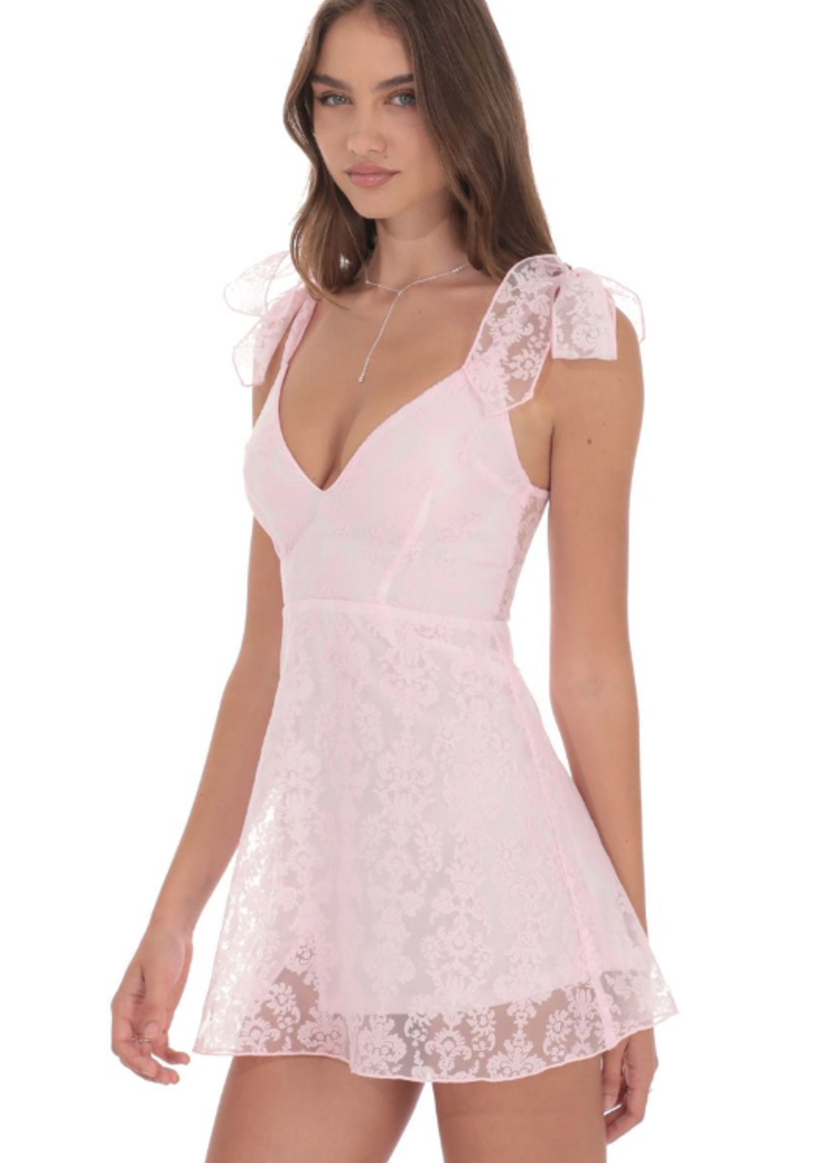 Le Femme Pink Floral Dress