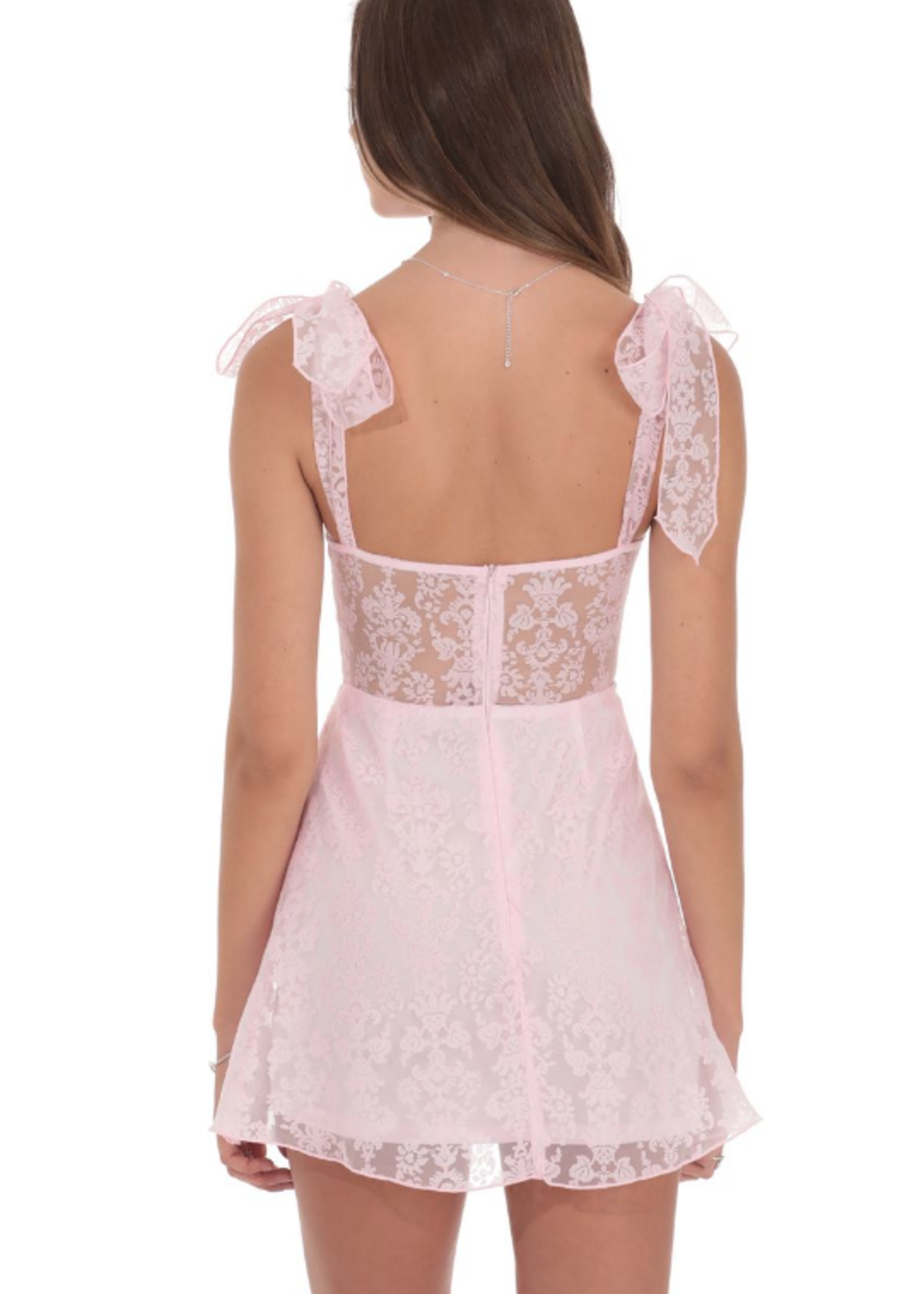 Le Femme Pink Floral Dress