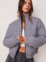 Gingham Puffer Coat (2 Colors)