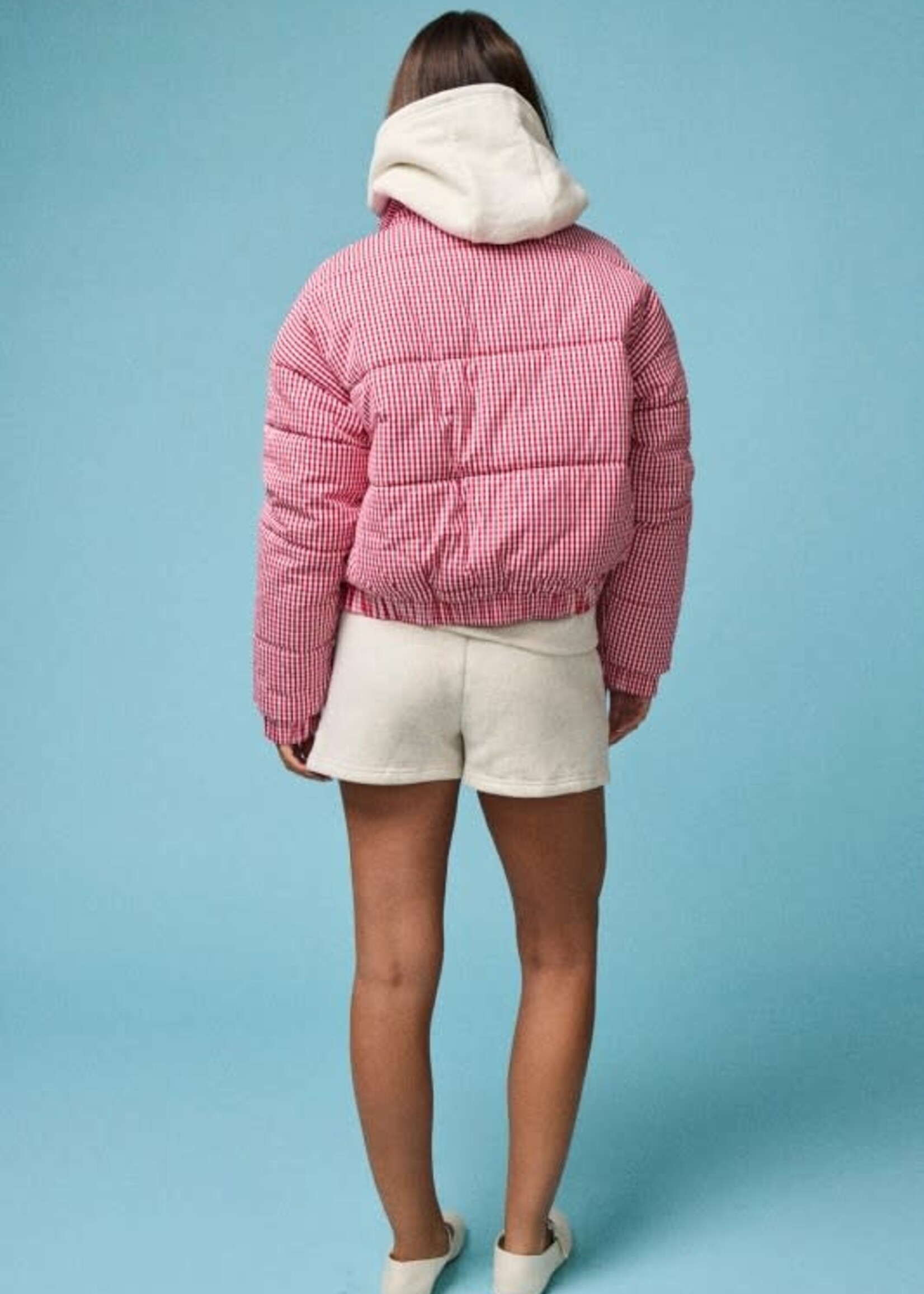 Gingham Puffer Coat (2 Colors)