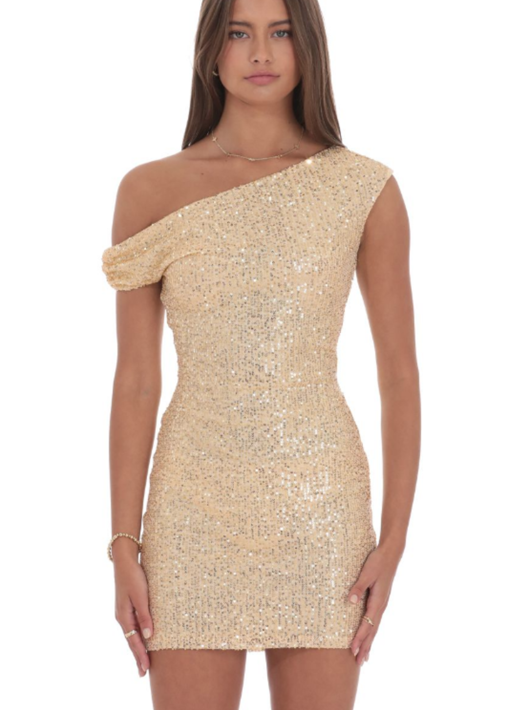 Golden Hour One Shoulder Dress