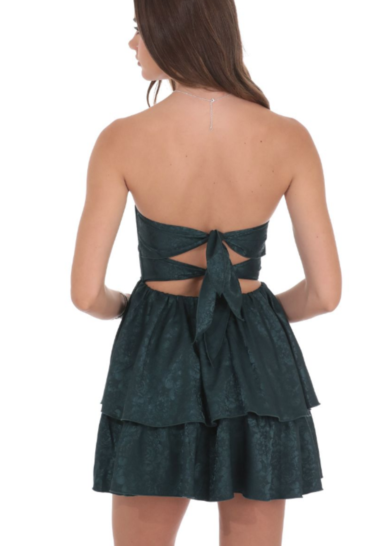 Strapless Jacquard Dress