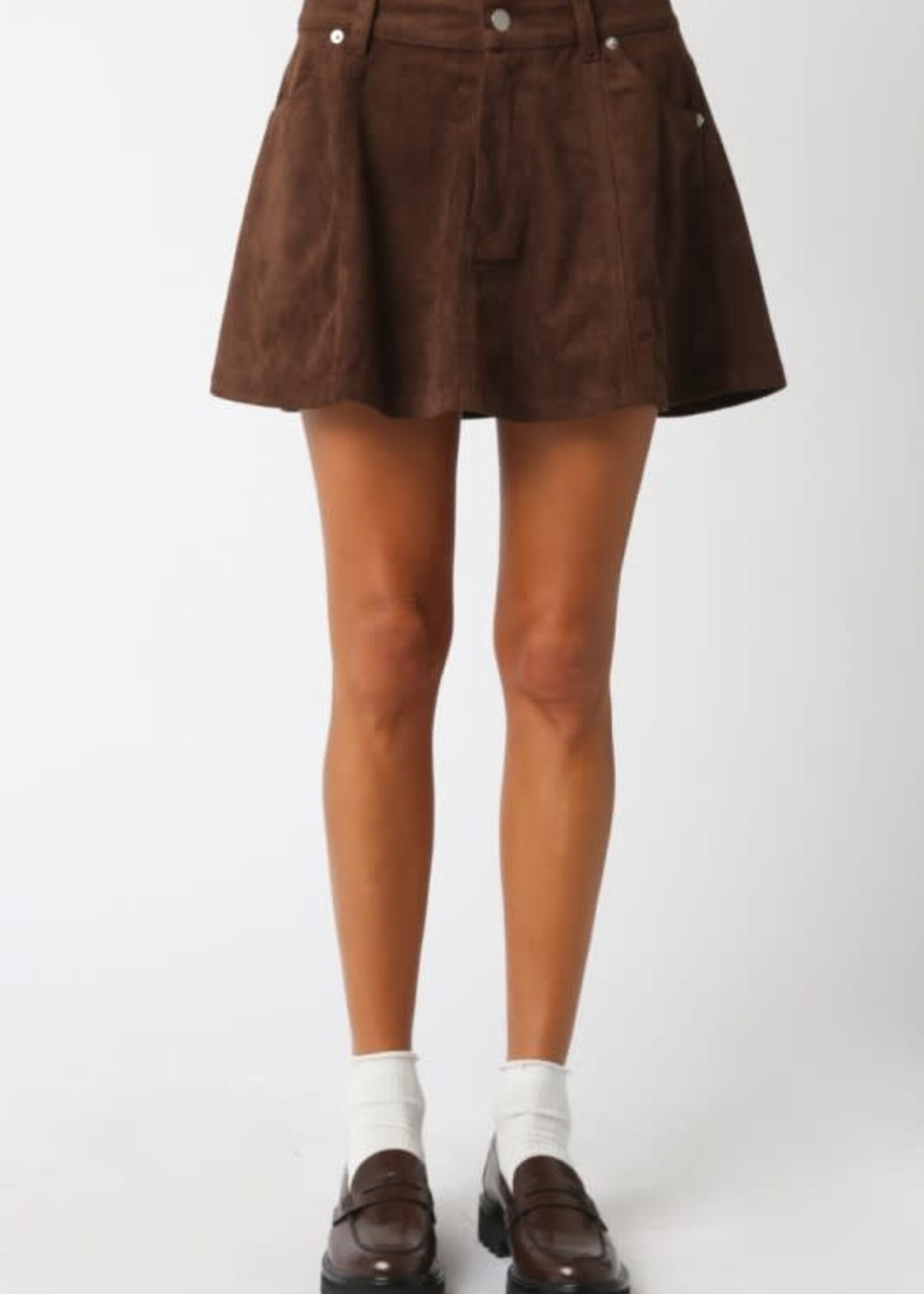 Brown Suede Skirt