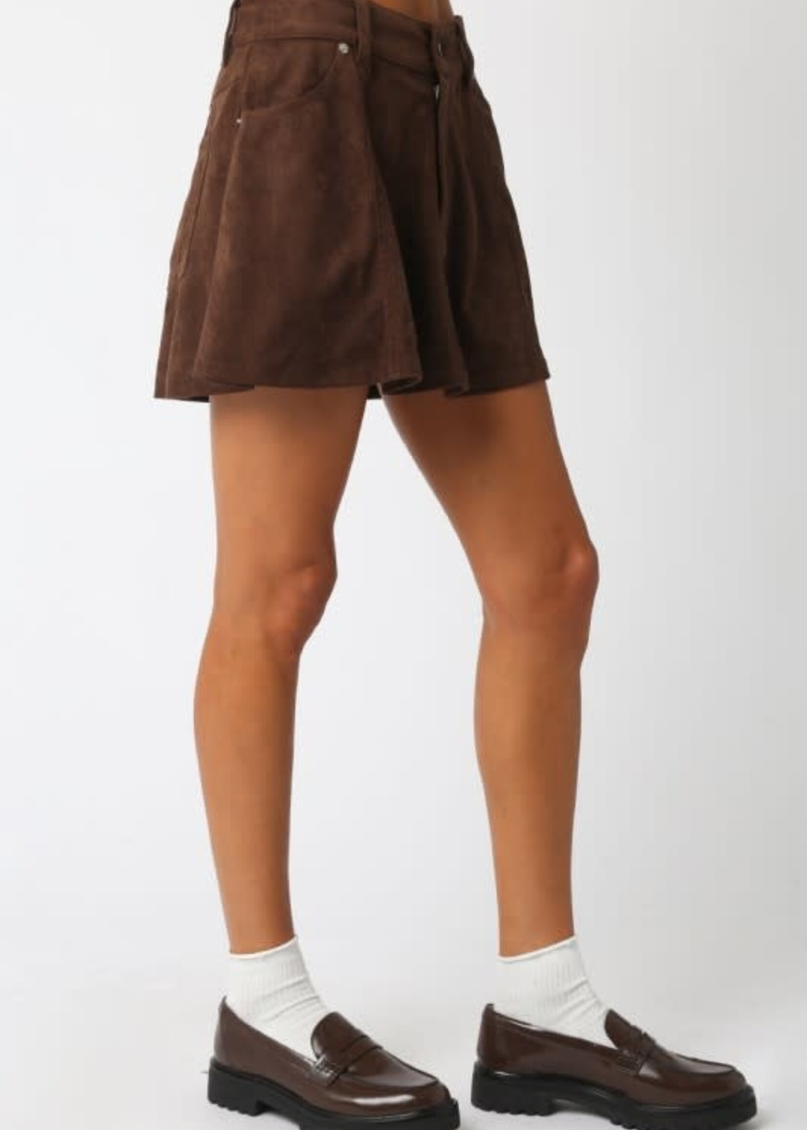 Brown Suede Skirt