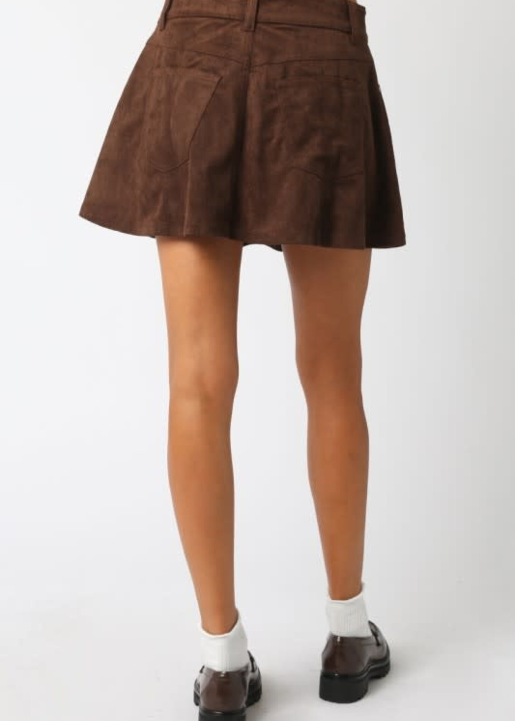 Brown Suede Skirt